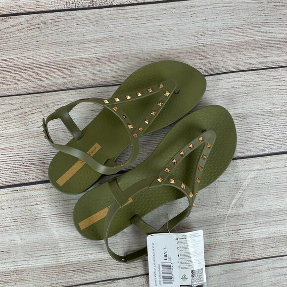 Ipanema Class Rockstar Women's 7 Sandals Green Beige - Picture 8 of 11